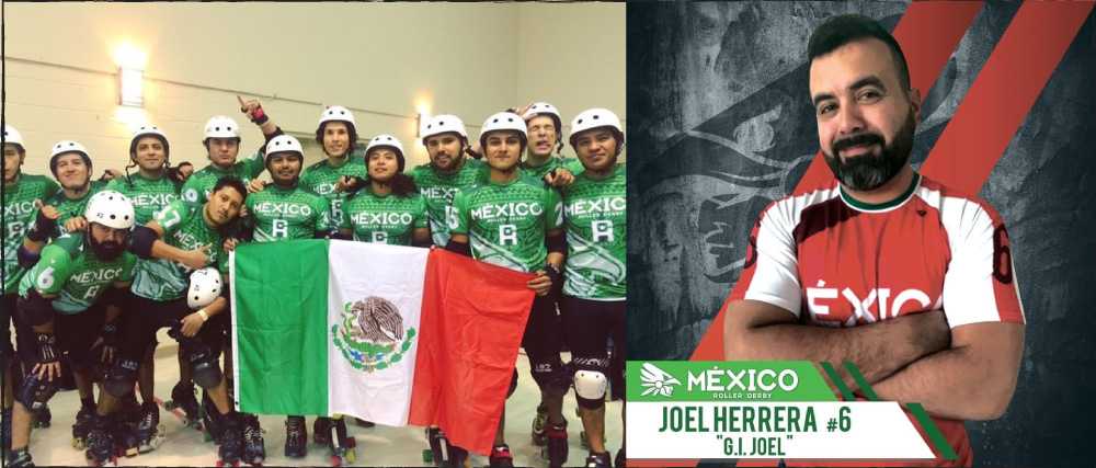 Team Mexico and Joel Herra's Team Mexico head shot (photo supplied by J. Herra)