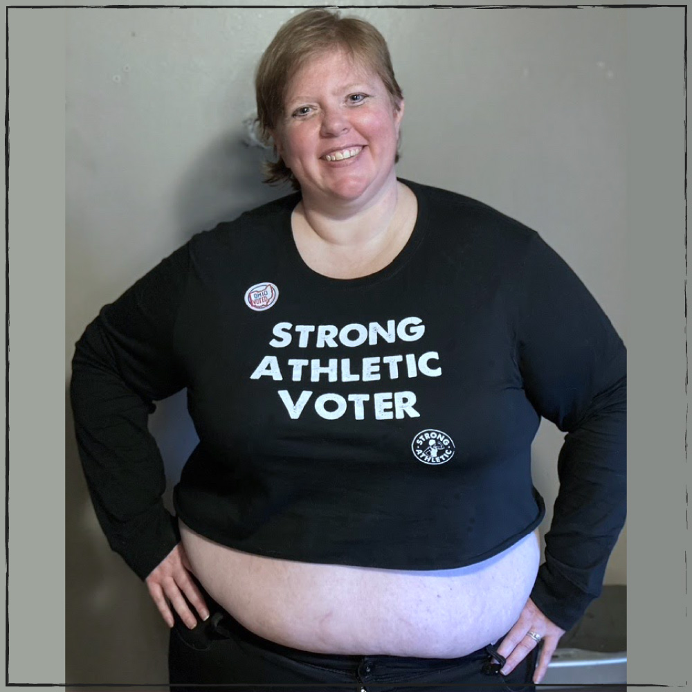 Deanna Straw in Strong Athletic Voter Long Sleeve T-Shirt