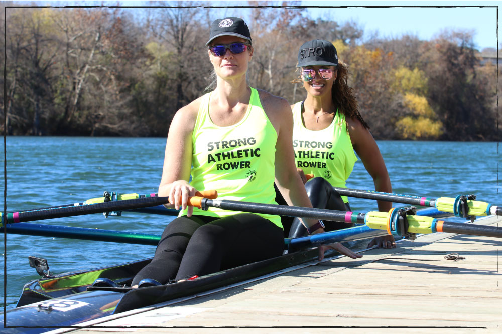 Strong Athletic Rower Tanks, Neon Yellow High Visibility Shirts to Wear While Rowing on the Water