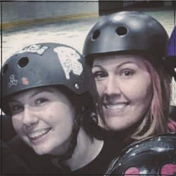 Wendy and her daughter roller derby photo